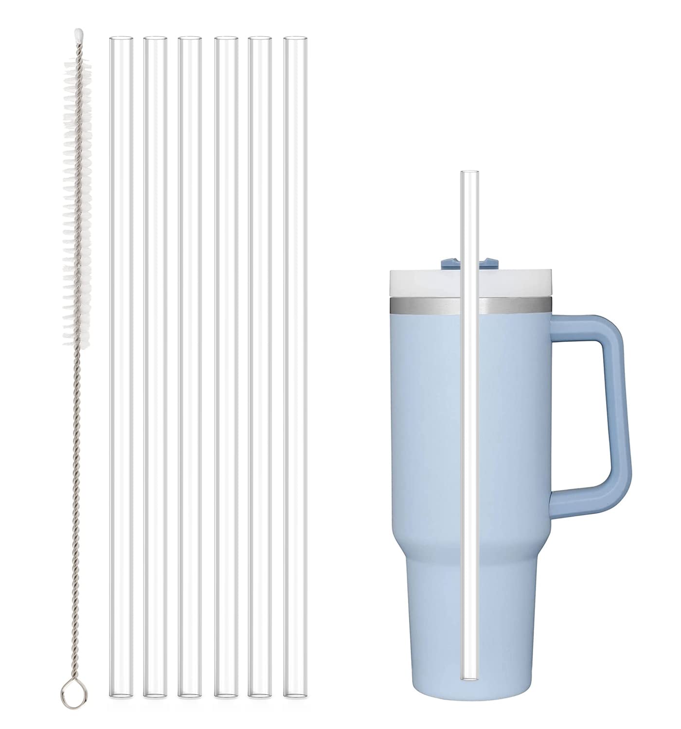 ZIBUYU® Replacement Straw Compatible with Stanley 40 oz 30 oz Cup Tumbler ZIBUYU® Replacement Straw Compatible with Stanley 40 oz 30 oz Cup Tumbler